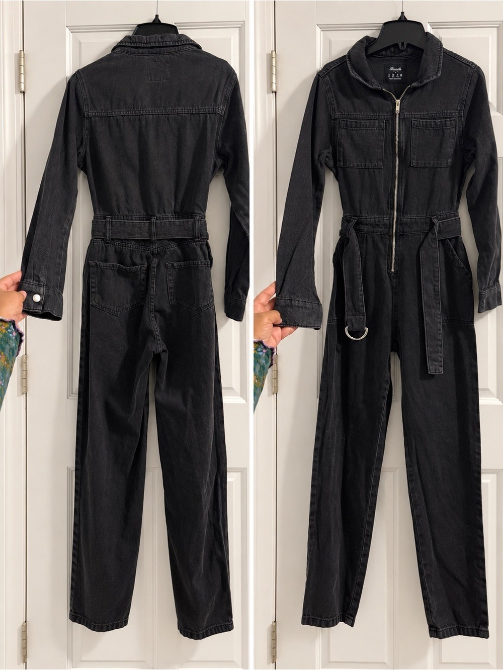 Denim&Co Black Wide-Leg Denim Jumpsuit - Picture 3 of 7